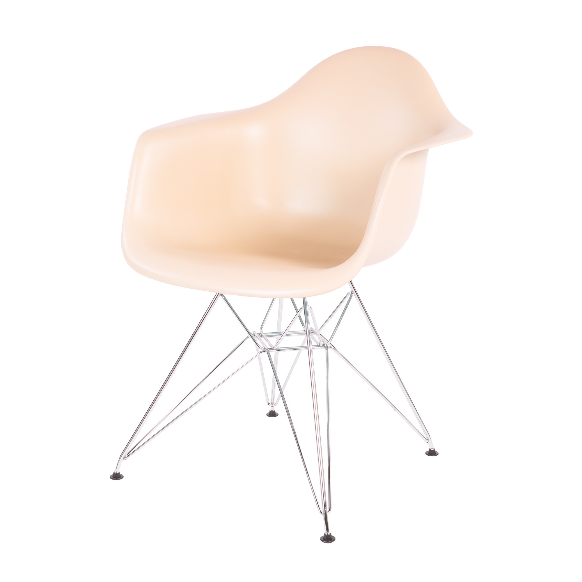 Charles Eames style, Jadalnia krzeslo DAR matowy PP baby pink