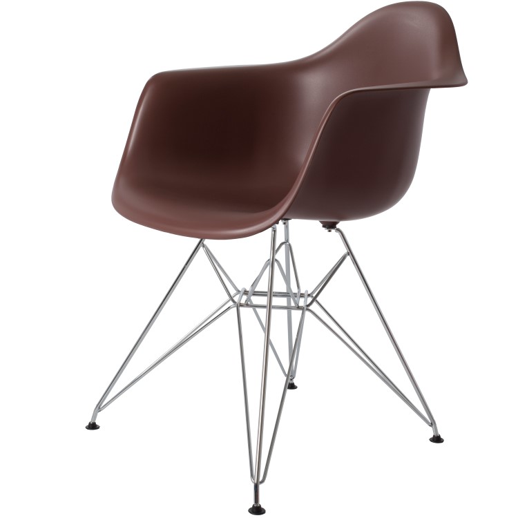 Charles Eames style, Jadalnia krzeslo DAR PP brazowy