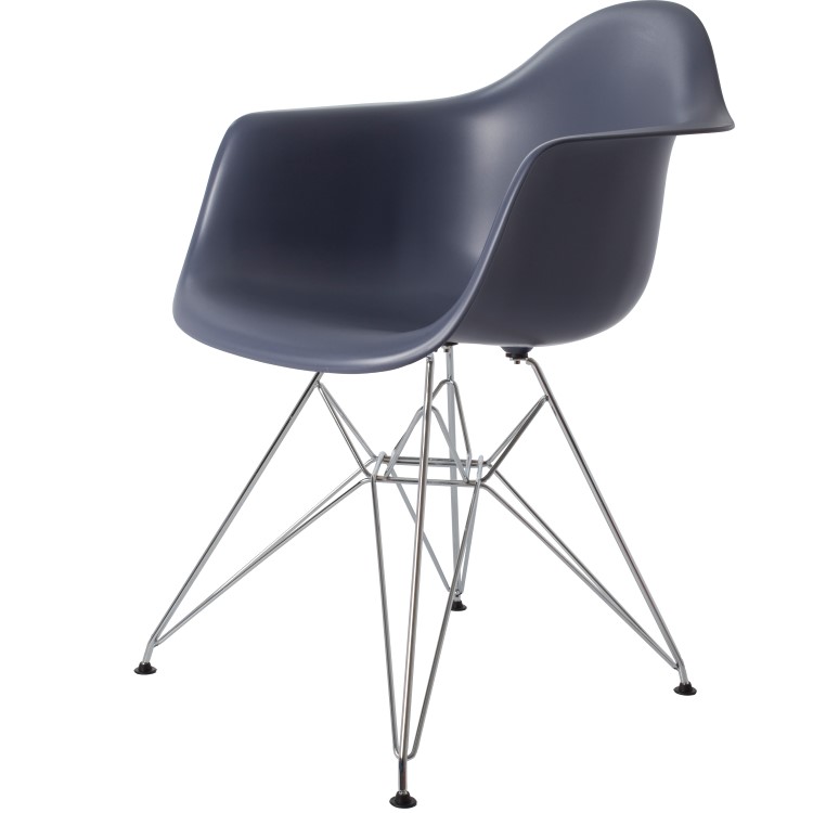 Charles Eames style, Jadalnia krzeslo DAR PP ciemnoszary