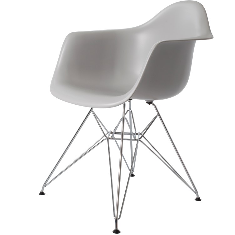 Charles Eames style, Jadalnia krzeslo DAR PP jasnoszary