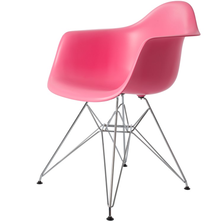 Charles Eames style, Jadalnia krzeslo DAR PP rózowy