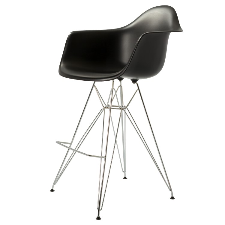 Charles Eames style, Krzeslo barowe DAR PP czarny