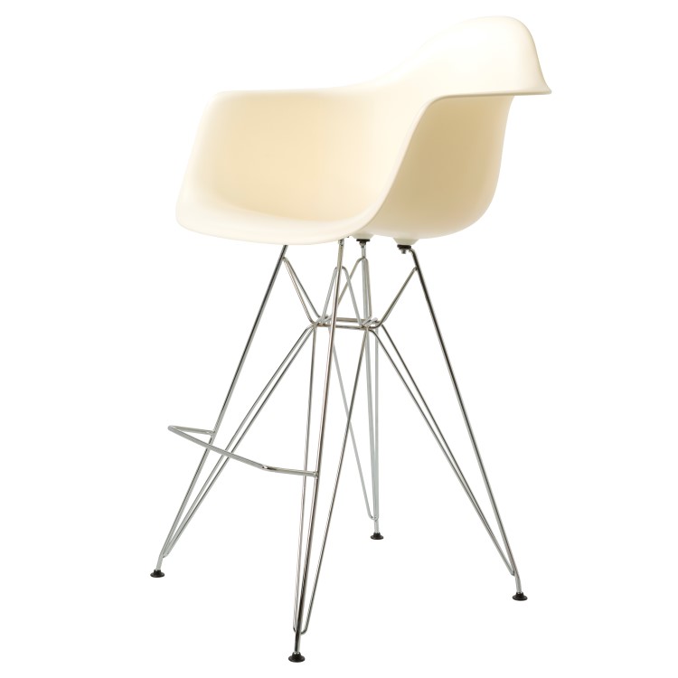 Charles Eames style, Krzeslo barowe DAR Krem PP