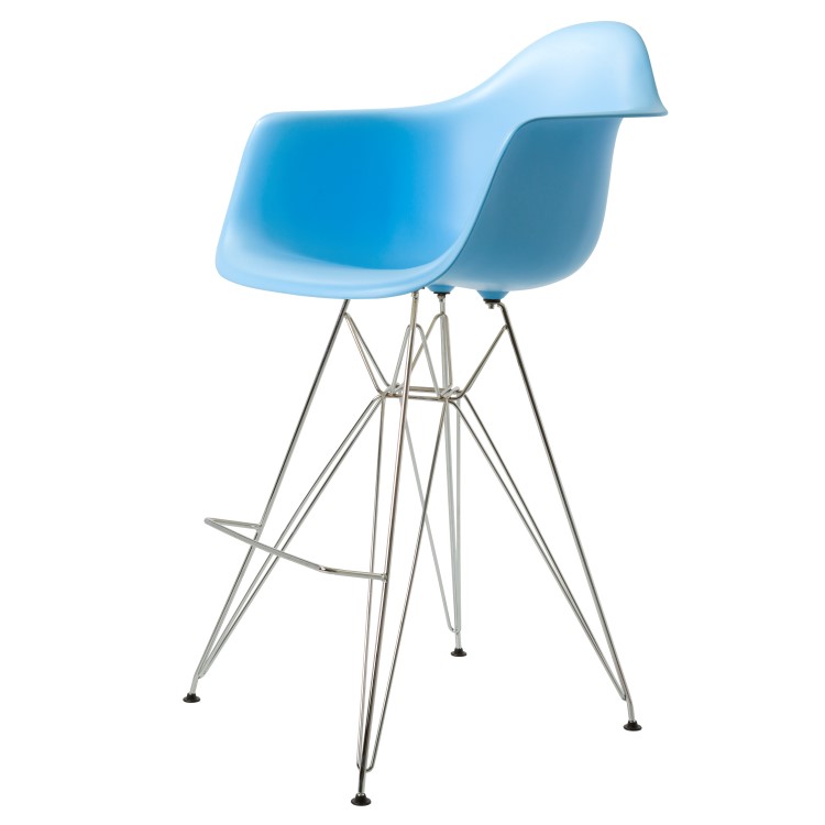 Charles Eames style, Krzeslo barowe DAR PP jasnoniebieski