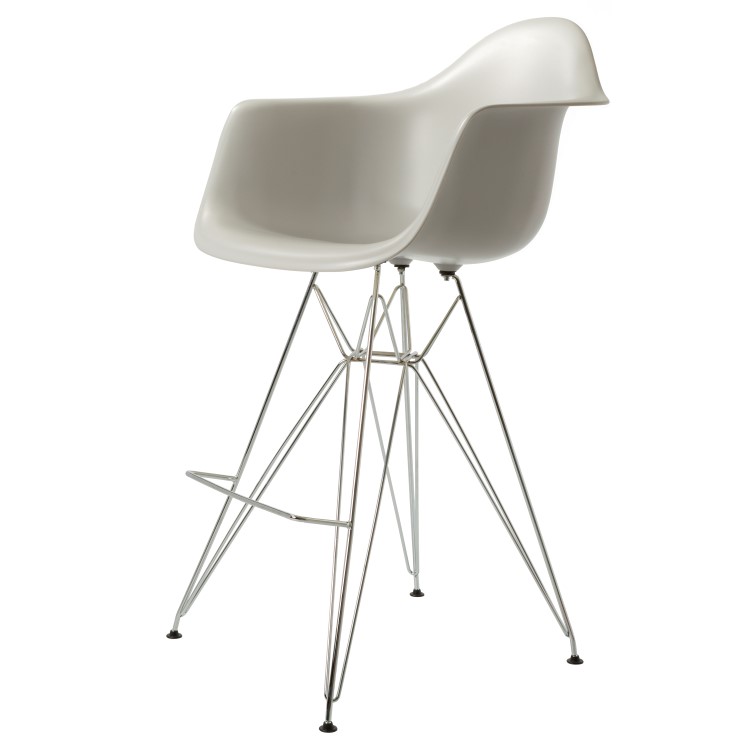 Charles Eames style, Krzeslo barowe DAR PP jasnoszary