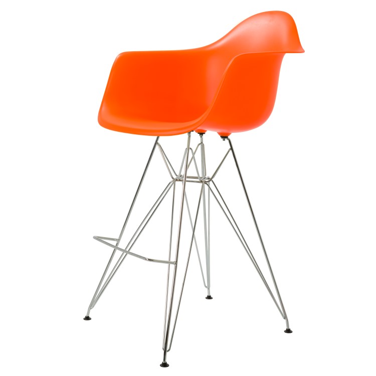 Charles Eames style, Krzeslo barowe DAR Pomaranczowy PP