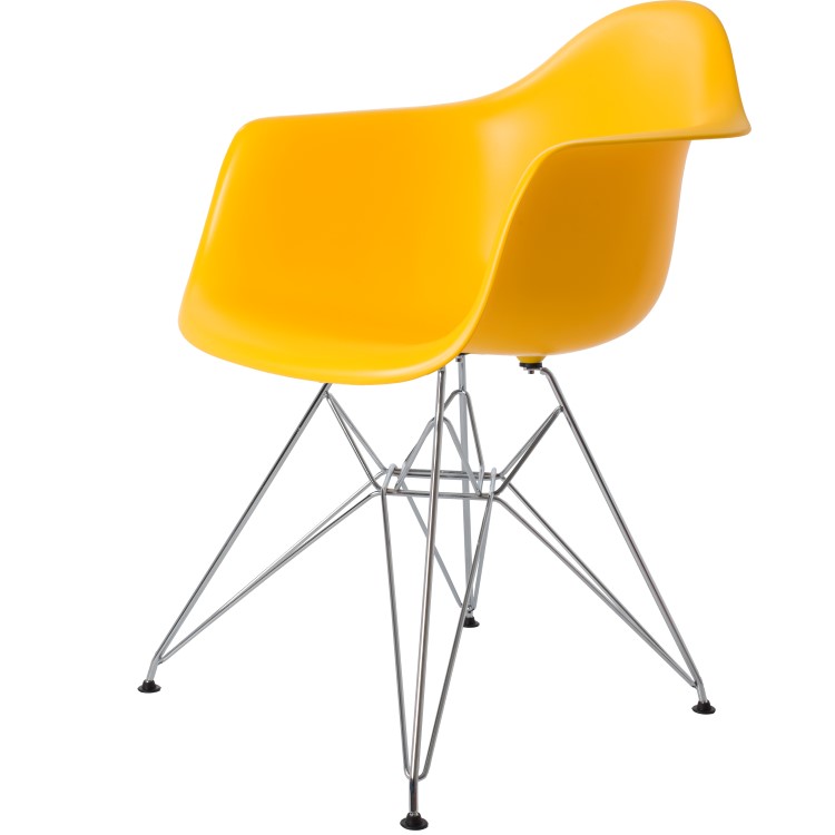 Charles Eames style, Jadalnia krzeslo DAR PP zólty