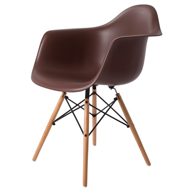 Charles Eames style, Jadalnia krzeslo DAW PP brazowy