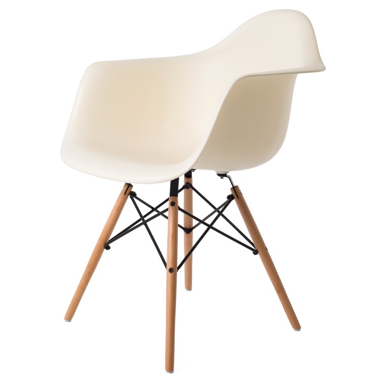 Charles Eames style, Jadalnia krzeslo DAW Krem PP