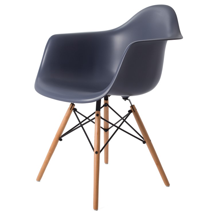 Charles Eames style, Jadalnia krzeslo DAW PP ciemnoszary