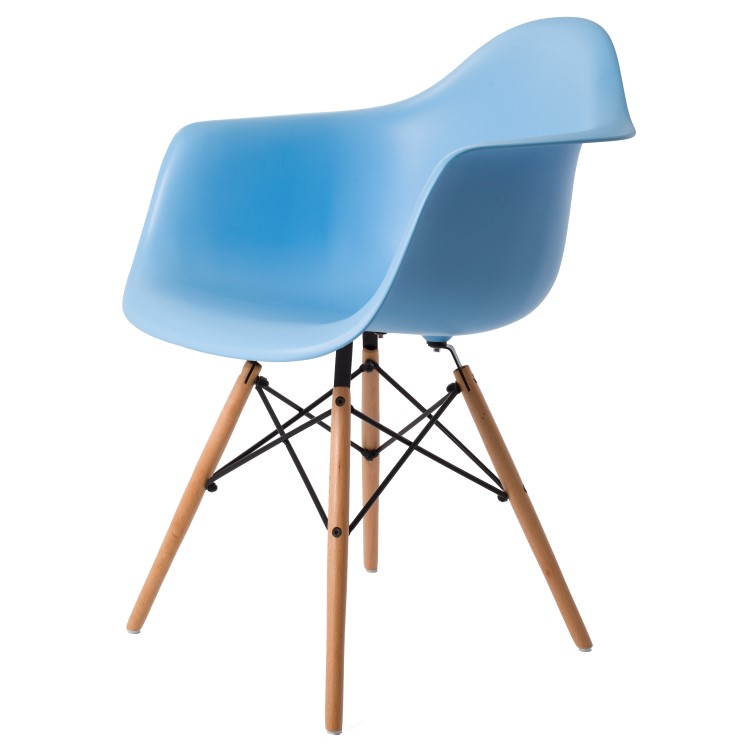 Charles Eames style, Jadalnia krzeslo DAW PP jasnoniebieski