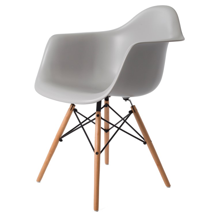 Charles Eames style, Jadalnia krzeslo DAW PP jasnoszary