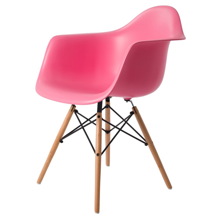 Charles Eames style, Jadalnia krzeslo DAW PP rózowy