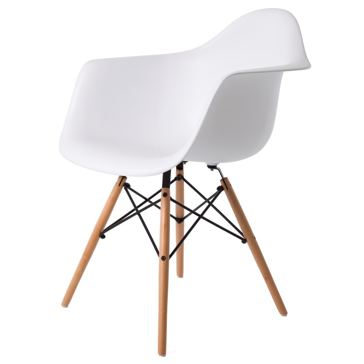 Charles Eames style, Jadalnia krzeslo DAW PP bialy