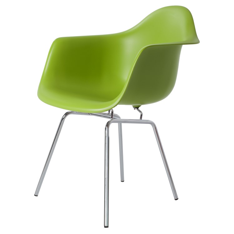 Charles Eames style, Jadalnia krzeslo DAX PP zielony