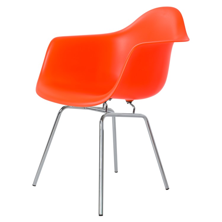 Charles Eames style, Jadalnia krzeslo DAX PP pomaranczowy neon