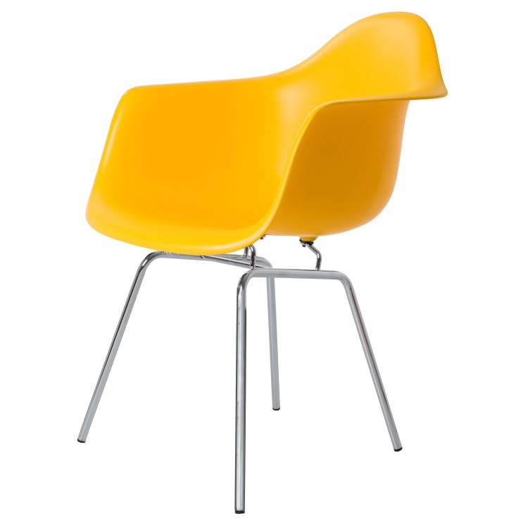 Charles Eames style, Jadalnia krzeslo DAX PP zólty