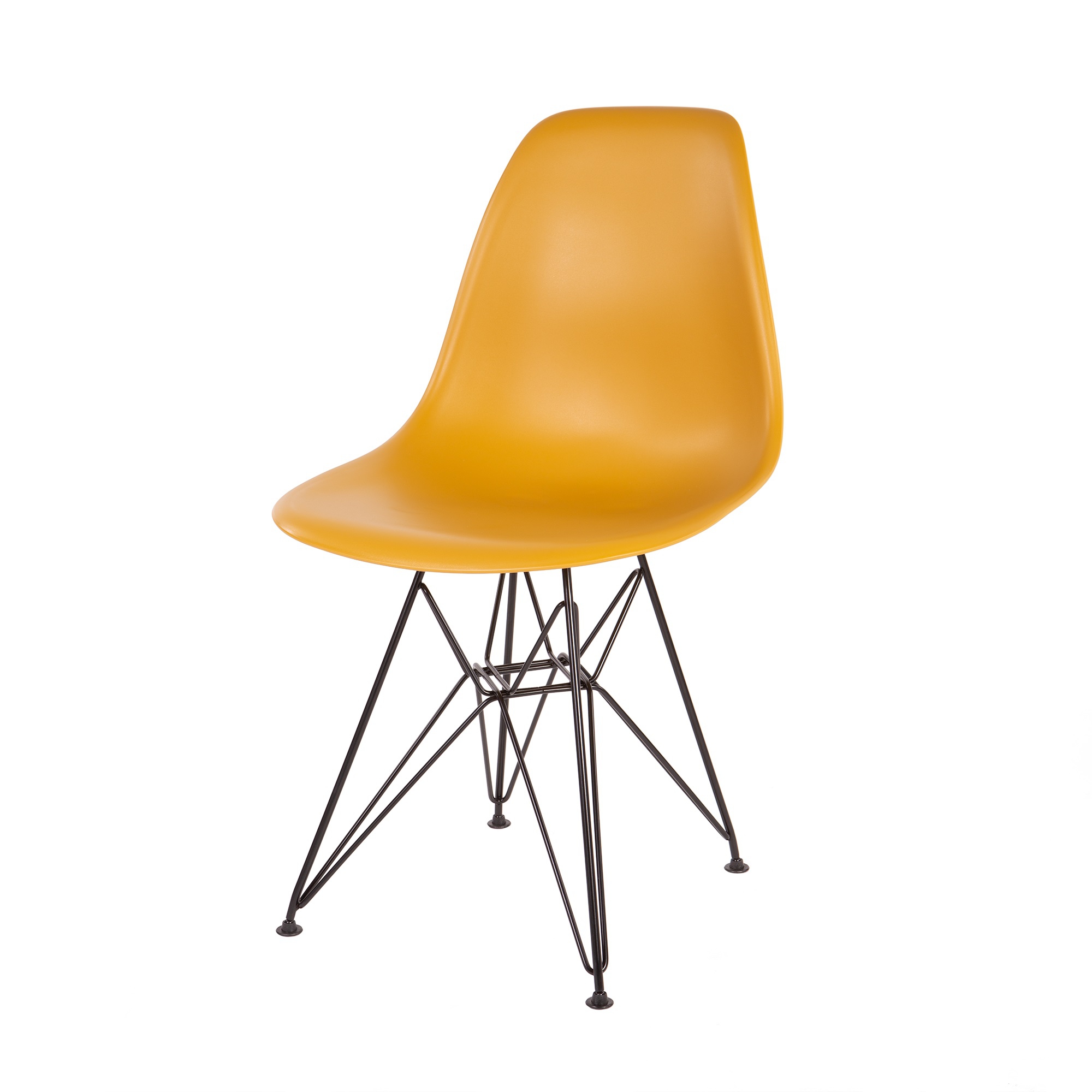 Charles Eames style, Jadalnia krzeslo DSR matowy PP imbir