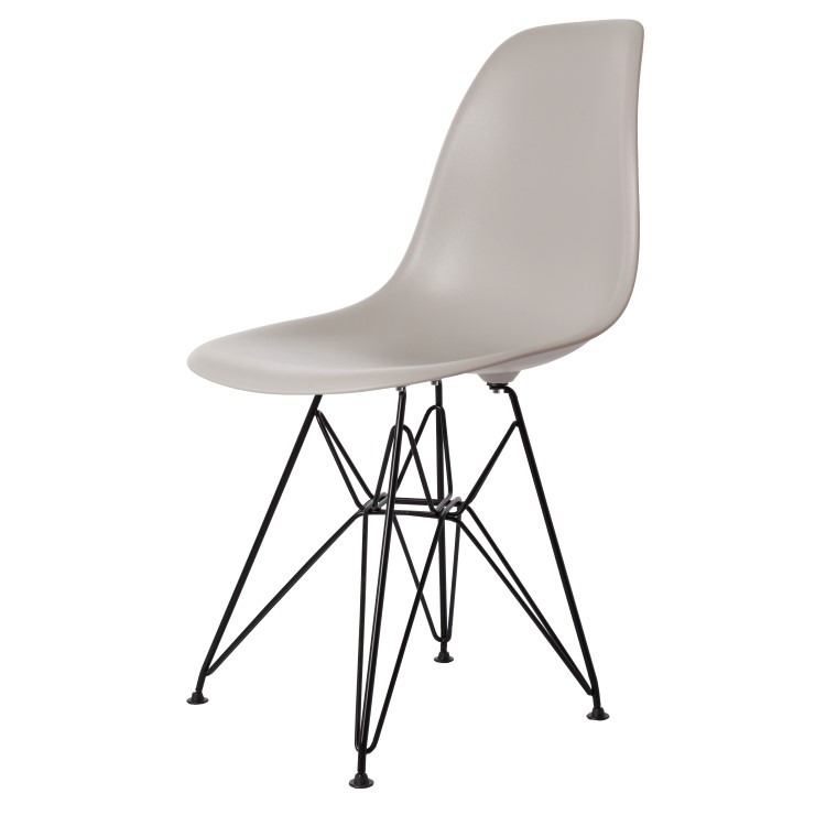Charles Eames style, Jadalnia krzeslo DSR matowy PP jasnoszary