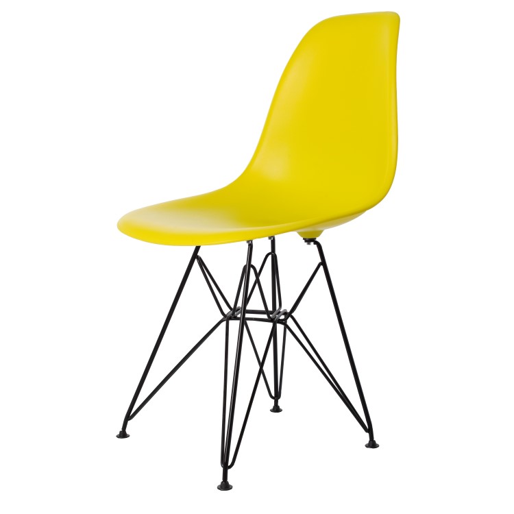 Charles Eames style, Jadalnia krzeslo DSR matowy PP wapno neonowe