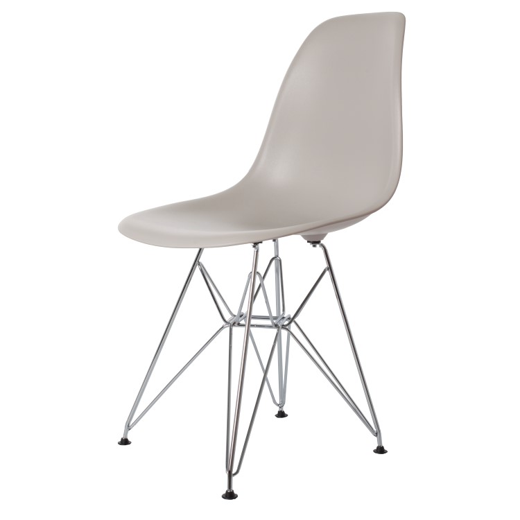 Charles Eames style, Jadalnia krzeslo DSR matowy PP jasnoszary