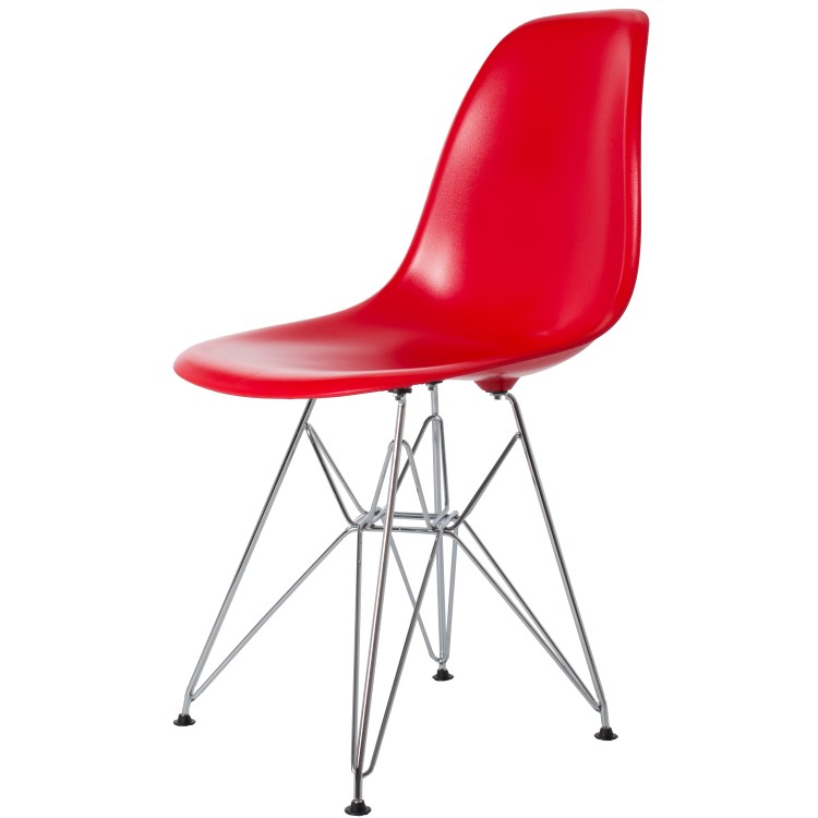 Charles Eames style, Jadalnia krzeslo DSR ABS czerwony