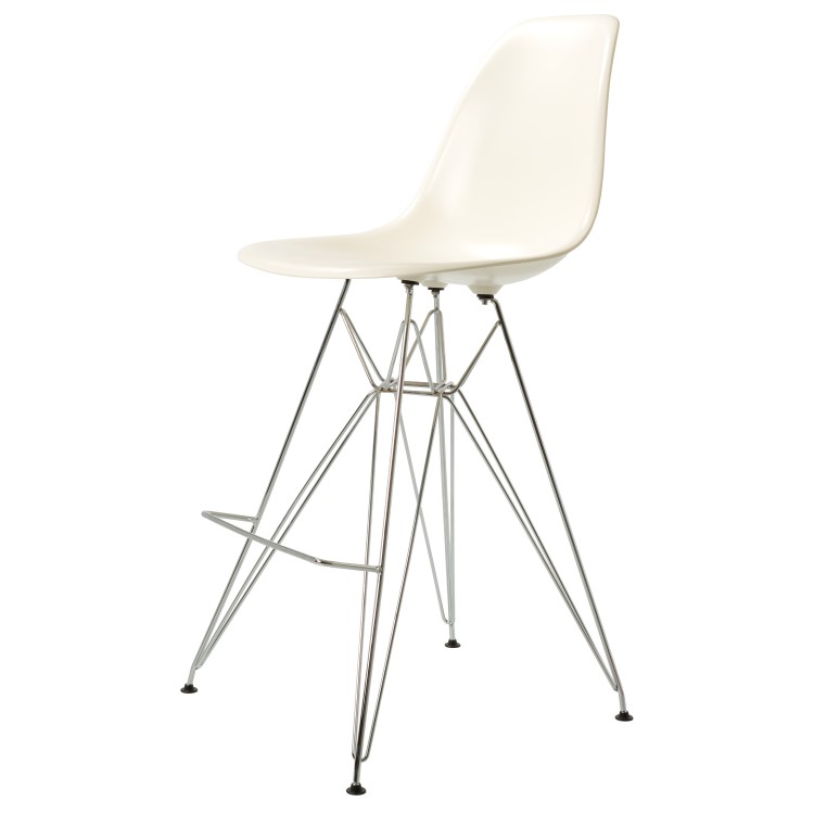 Charles Eames style, Krzeslo barowe DSR lsniacy ABS Krem