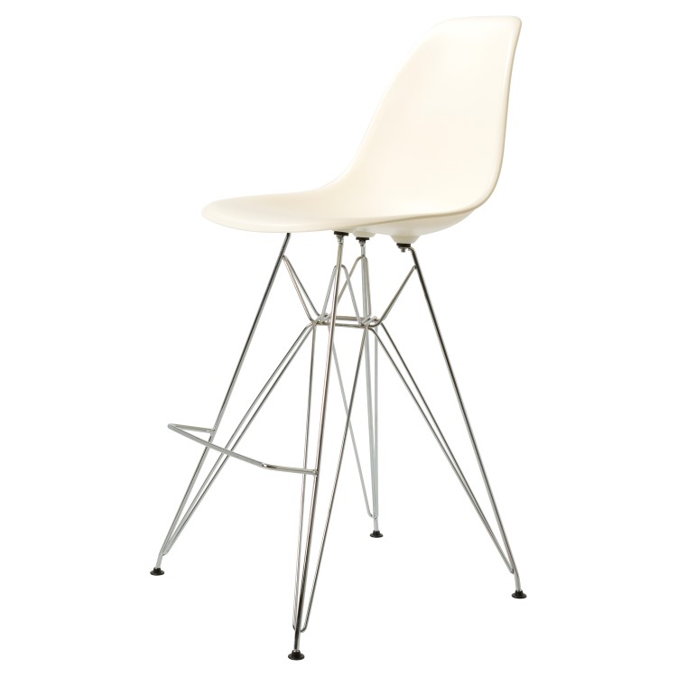 Charles Eames style, Krzeslo barowe DSR matowy Krem PP