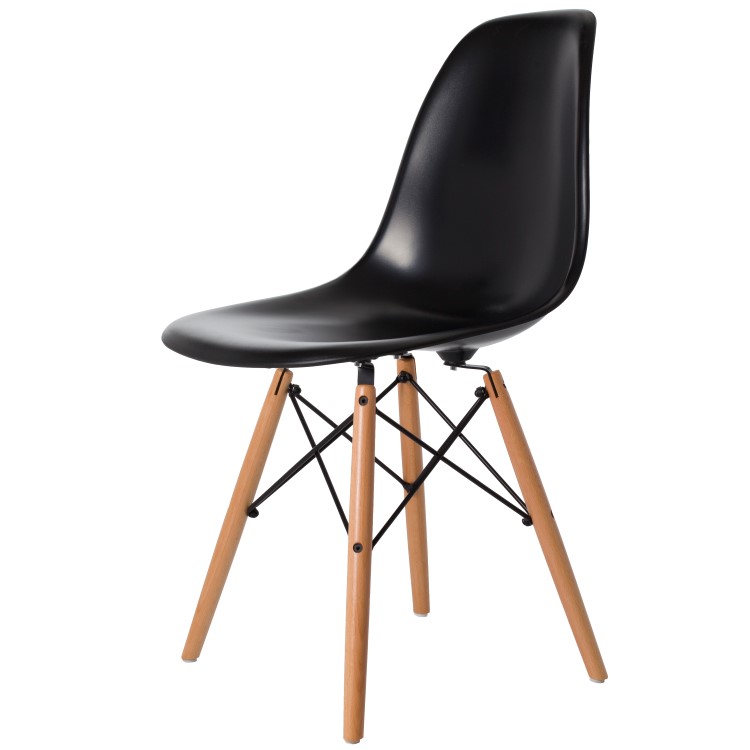 Charles Eames style, Jadalnia krzeslo DSW ABS czarny