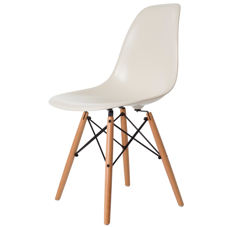 Charles Eames style, Jadalnia krzeslo DSW ABS Krem