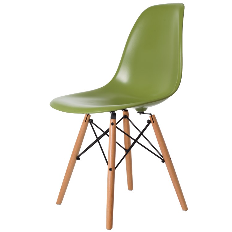 Charles Eames style, Jadalnia krzeslo DSW ABS Zielony