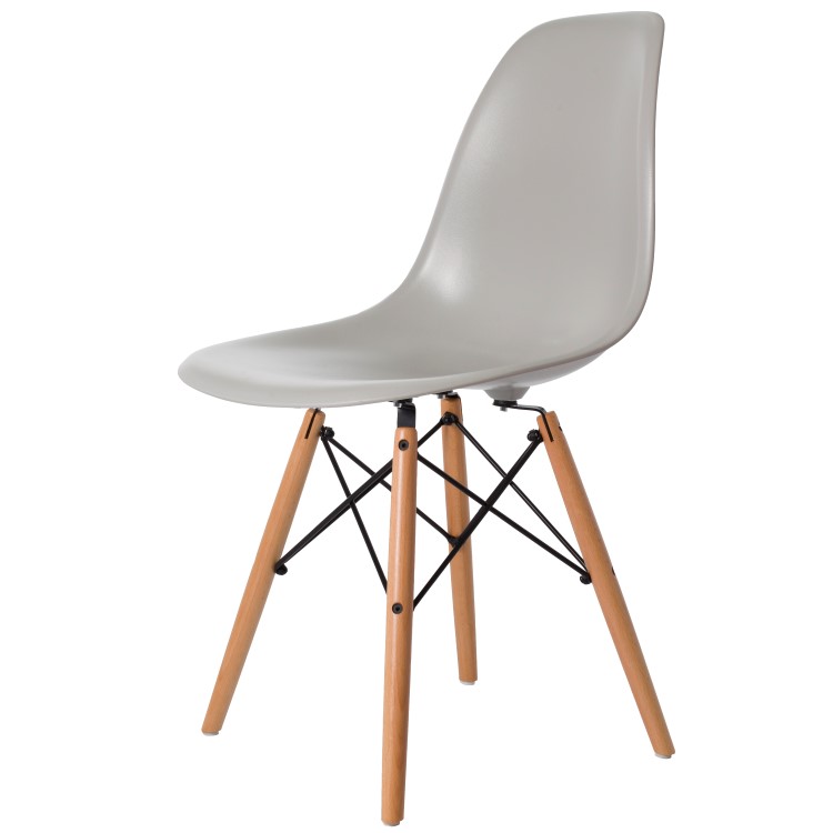 Charles Eames style, Jadalnia krzeslo DSW ABS jasnoszary