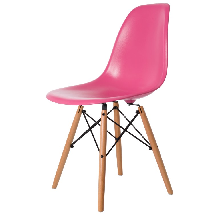 Charles Eames style, Jadalnia krzeslo DSW ABS rózowy