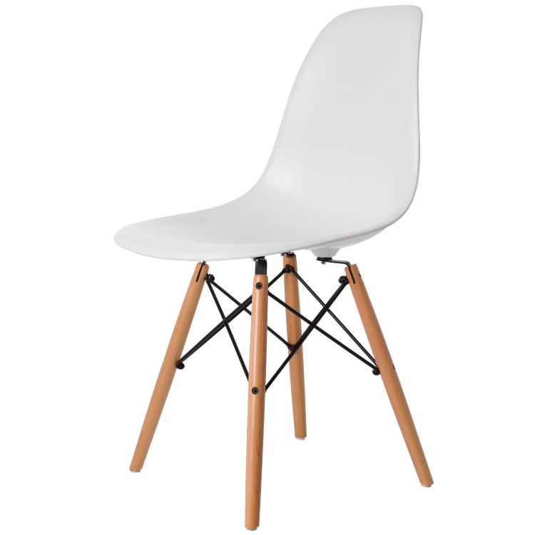 Charles Eames style, Jadalnia krzeslo DSW ABS bialy