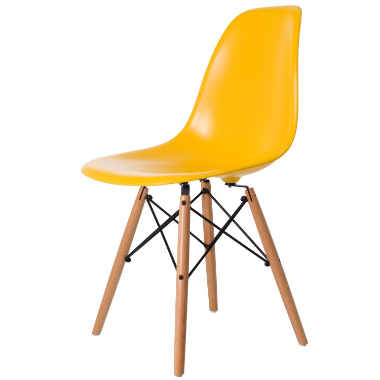 Charles Eames style, Jadalnia krzeslo DSW ABS Zólty