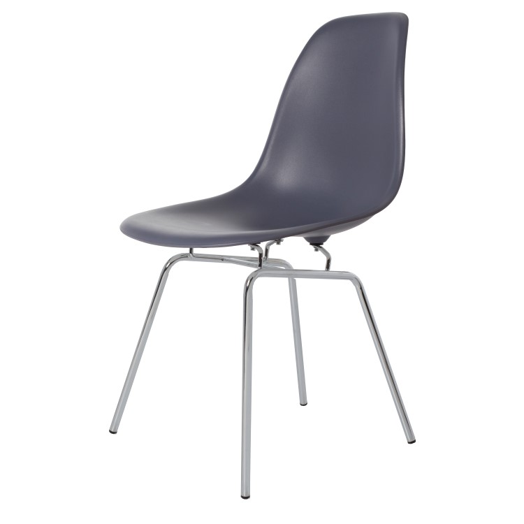 Charles Eames style, Jadalnia krzeslo DSX matowy PP ciemnoszary