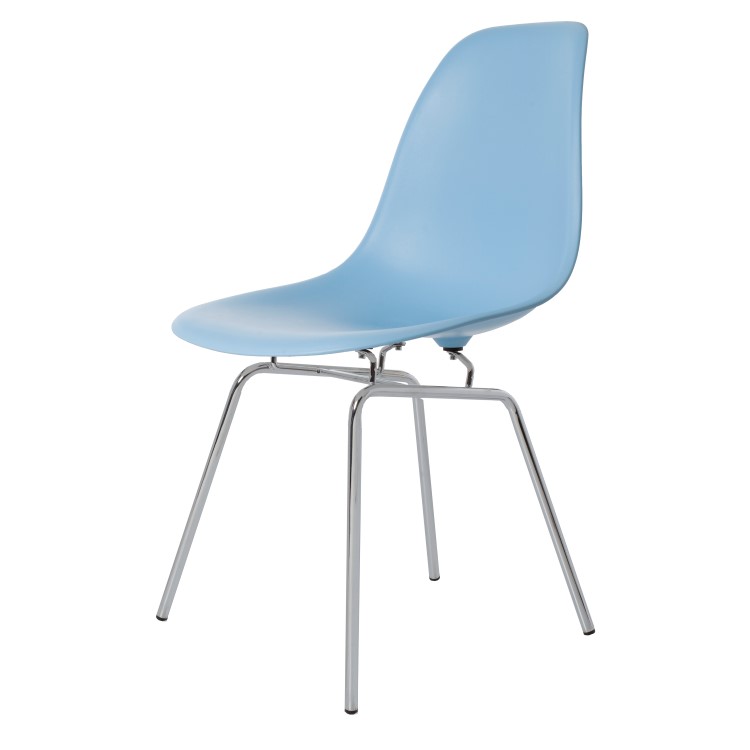 Charles Eames style, Jadalnia krzeslo DSX matowy PP jasnoniebieski