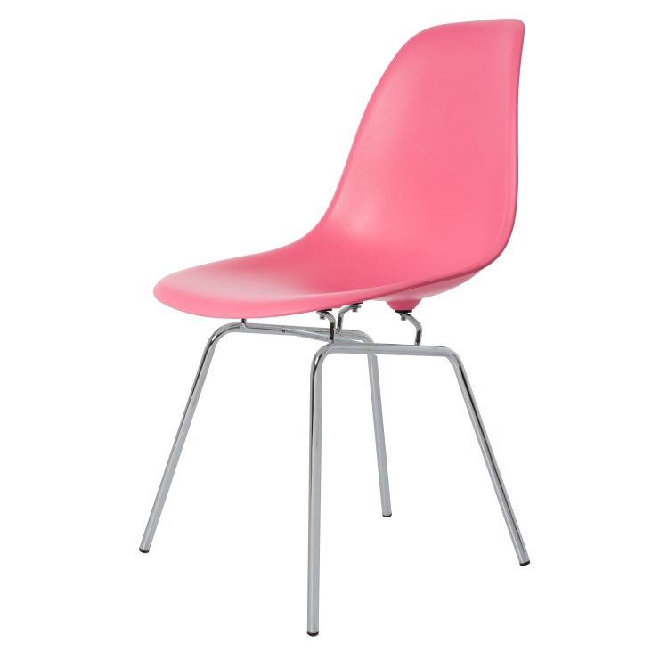 Charles Eames style, Jadalnia krzeslo DSX matowy PP jasno rózowy