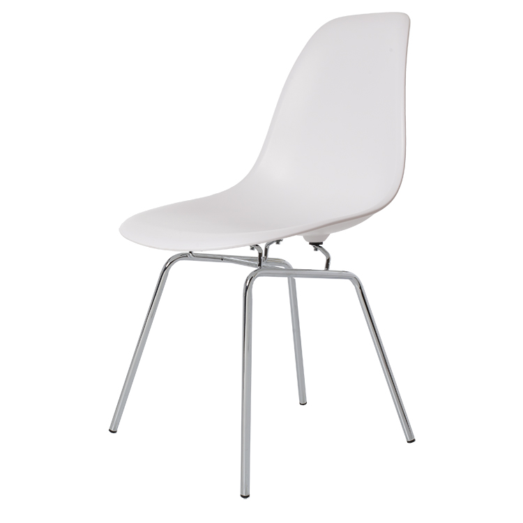 Charles Eames style, Jadalnia krzeslo DSX matowy PP bialy