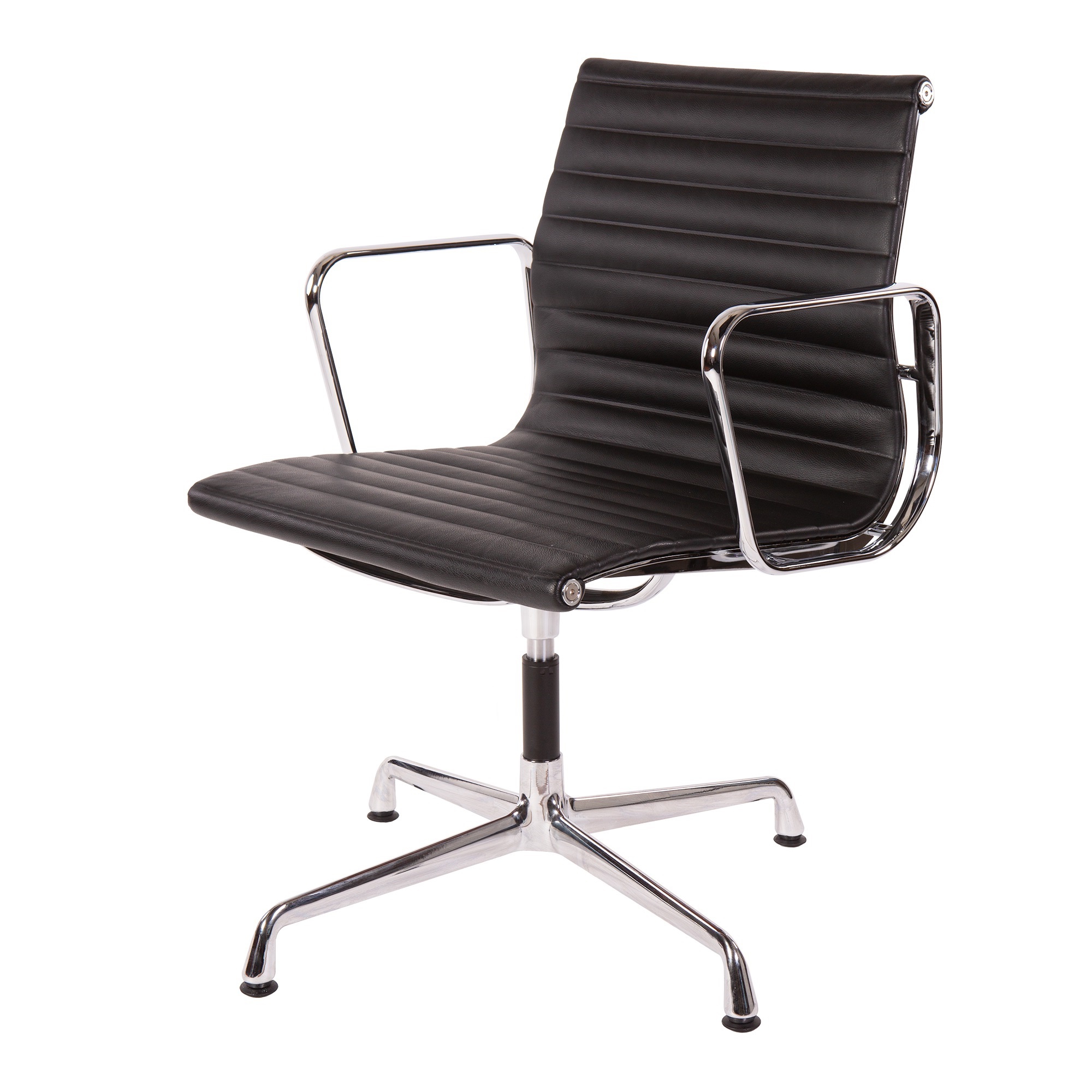 Charles Eames style, Krzeslo konferencyjne EA108 Skóra czarny