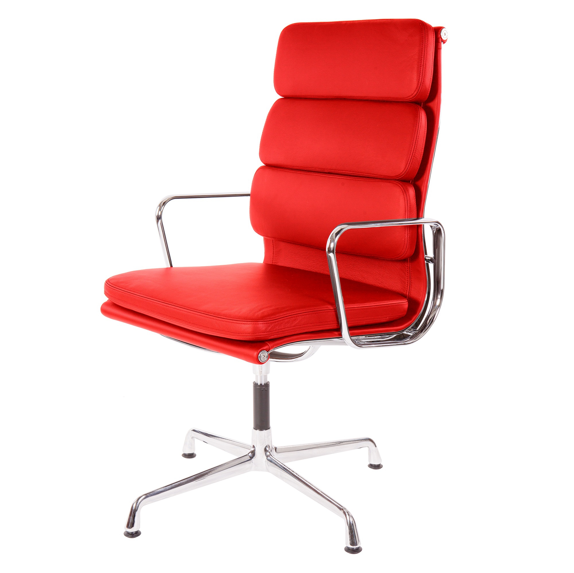 Charles Eames style, Krzeslo konferencyjne EA208 Wysoki plecach czerwony