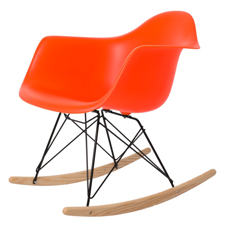 Charles Eames style, Bujane RAR PP pomaranczowy neon