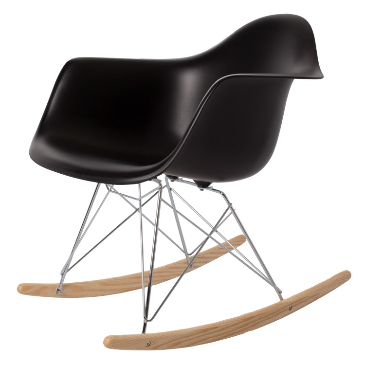 Charles Eames style, Bujane RAR Krzeslo do jazdy PP czarny