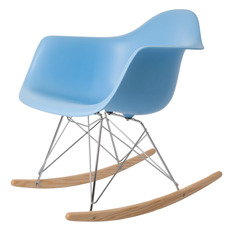 Charles Eames style, Bujane RAR Krzeslo do jazdy PP jasnoniebieski