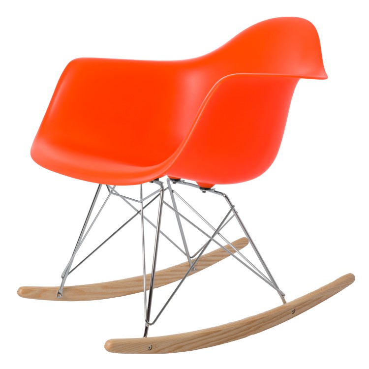 Charles Eames style, Bujane RAR PP pomaranczowy neon