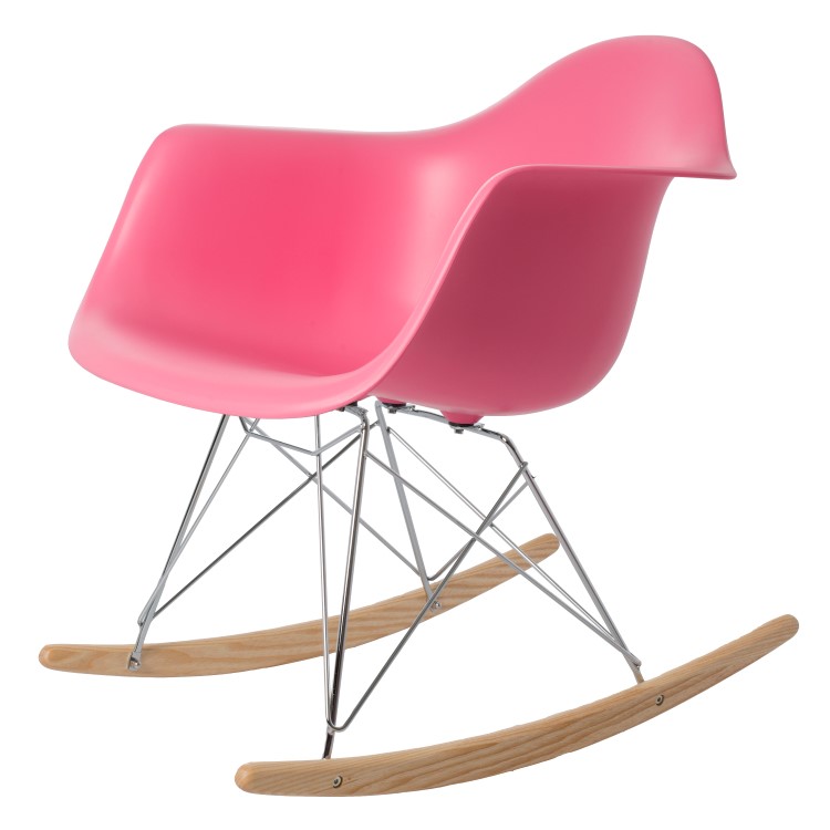 Charles Eames style, Bujane RAR Krzeslo do jazdy PP rózowy