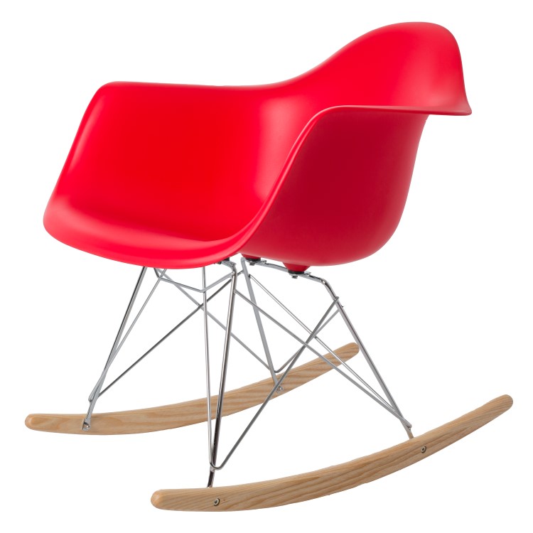 Charles Eames style, Bujane RAR Krzeslo do jazdy PP czerwony