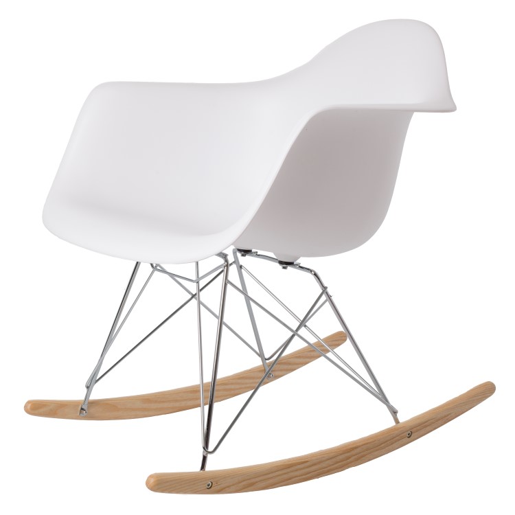 Charles Eames style, Bujane RAR Krzeslo do jazdy PP bialy