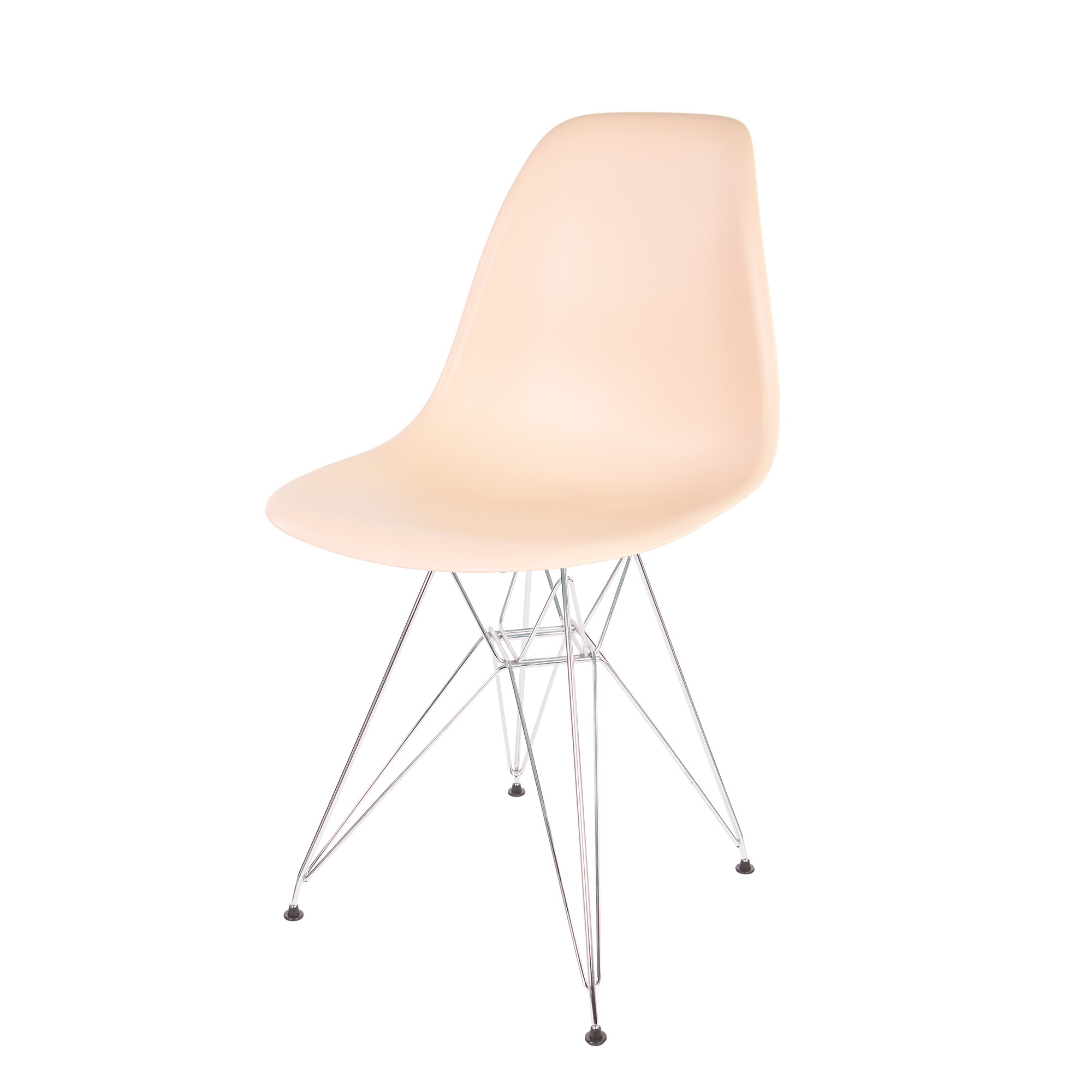 Charles Eames style, Jadalnia krzeslo DSR matowy PP baby pink