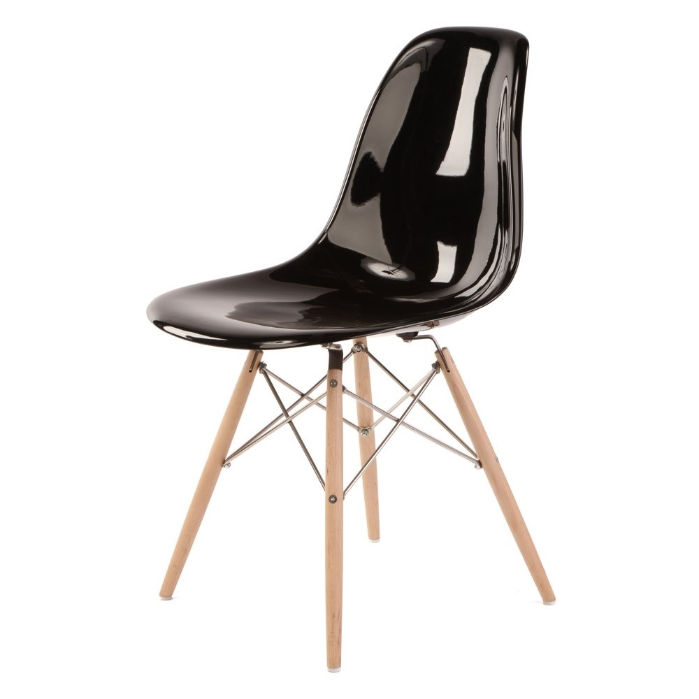 Charles Eames style, Jadalnia krzeslo DSW Wlókno szklane czarny